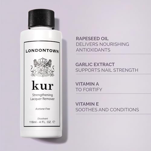 LONDONTOWN Acetone-Free Nail Polish Remover ? Fast-Acting, Gentle Formula with Vitamins A & E, Removes Glitter & Dark Polish, Strengthens & Hydrates Nails, 4 fl oz each, Pack of 2