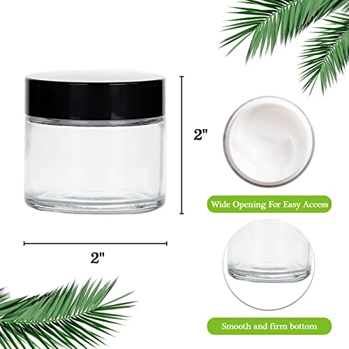 Hoa Kinh 2oz Clear Glass Jars with Lids - 40 Pack, Leak-Proof Storage Containers