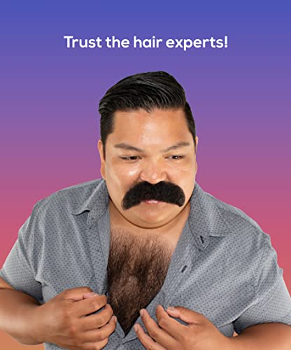 Black Chest Hair Wig for Costumes - Natural Look & Reusable Faux Hair