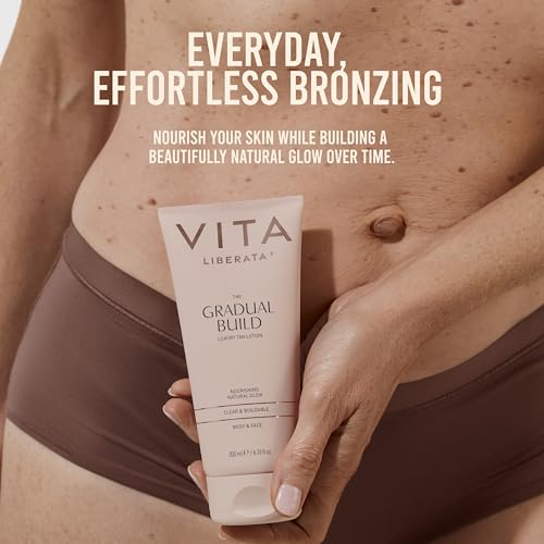 VITA LIBERATA Fabulous Gradual Tanning Lotion 6.76 Fl Oz - Buildable, Sun-Kissed, Untinted, Hydrating Formula with Hyaluronic Acid