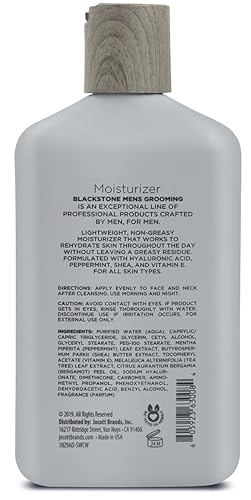 Men's Facial Moisturizer with Hyaluronic Acid & Vitamin E - 8 Oz Pack of 2, Sandalwood - Lightweight & Non-Greasy