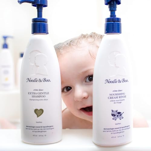 Noodle & Boo Baby Shampoo & Conditioner Set - Tear-Free, Hypoallergenic, Plant-Based, 16 fl oz Each
