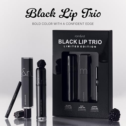 Black Lip Set - Gloss, Matte, Lip Liner - Limited Edition K-Beauty Collection