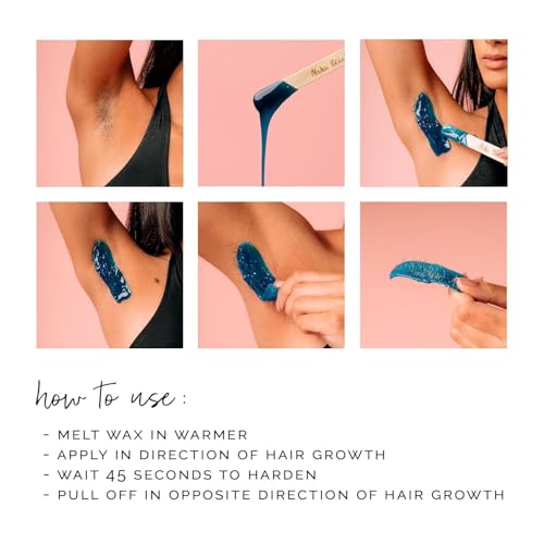 KoluaWax Premium Waxing Kit for Women and Hard Wax Beads for Hair Removal (1 Lb) - Hot Melt Hard Wax Warmer for Hair Removal, Eyebrow, Bikini, Legs, Face, Brazilian Wax - Corse Hair Formula Refill