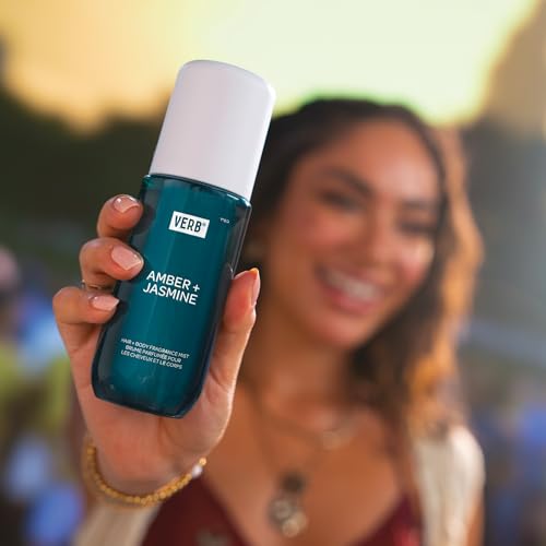 VERB Warm Amber + Sweet Jasmine Hair & Body Fragrance Mist – Scent with Amber & Jasmine, Safe for Sensitive Skin, 8oz