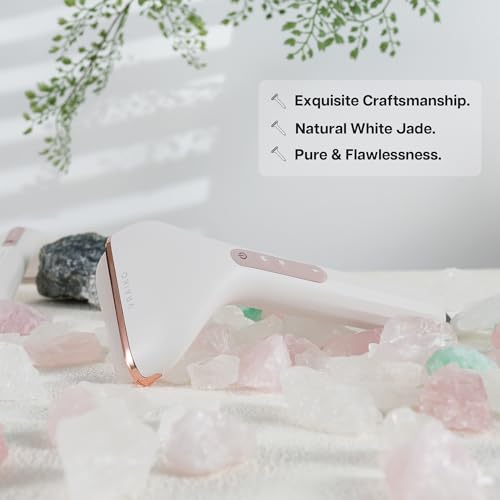 VRAIKO Aurora-X Handheld Gua Sha Device, White Jade Neck Face Massager with Thermal, Vibration and Acupressure Tail, for Face Sculpting Anti-Aging and Relaxation at Home