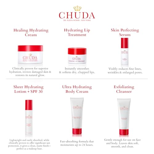 CHUDA Ultra Hydrating Body Cream - Moisturizing Cream with Remedea Compound, 150ml Made in USA, Fast Absorbing Body Lotion for Dry Skin, Anti Aging Body Moisturizer Cream, Daily Hydrating Cream Lotion