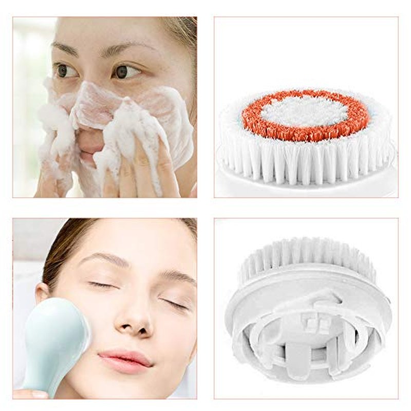 Facial Cleansing Brush Head Replacements Compatible with Clarisonic Mia 1, Mia 2, Mia Fit, Alpha Fit, Smart Profile Uplift, Deep Pore Face Brush Head Replacement Cleaning Tool(Mutil Color)