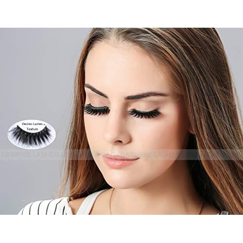 Natural Eyelashes 3D Faux-Mink Lashes Multipack 5Pairs, Texture