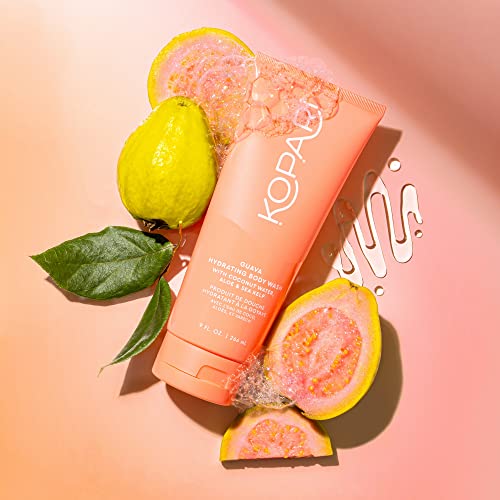 Guava Hydrating Body Wash - 9oz Foaming Coconut & Aloe Moisturizing Shower Gel - Vegan & Sensitive Skin Safe