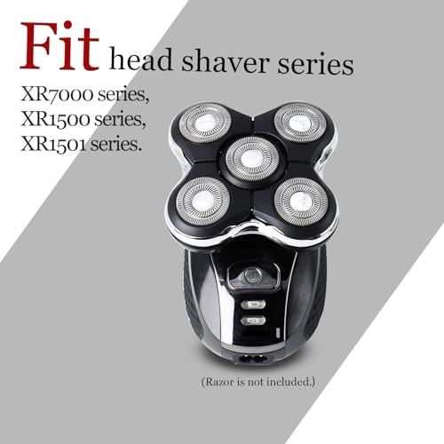 Gorlent 3 Pack Replacement Shaver Heads for Remington Balder Pro XR7000, Dual Track Smooth Close Shave