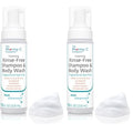 The Pharma-C Company Foaming Rinse Free Shampoo & Body Wash [2 pack] - Waterless - Hospital Tested Gentle No-Rinse Formula Leaves Hair & Body Fresh & Clean (Fragrance & Dye Free)