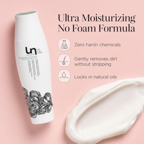 Unwash Bio-Cleansing Conditioner - Gentle Hydrating Co-Wash for Curly & Dry Hair 13.5 Fl Oz Fresh