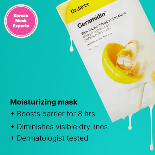 Moisturizing Skin Barrier Mask Pack - Hydrating, Soothing, Pore-Purifying, 5 Count - Dr. Jart+