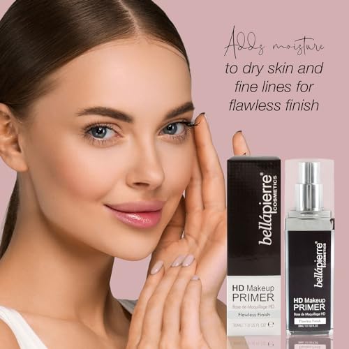bellapierre HD Makeup Primer for a Smooth, Clear Complexion | Cruelty-Free & Non-Toxic | Talc-Free Face Concealer - 1.01 Fl. Oz.
