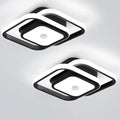 Motion Sensor LED Ceiling Light 36W Black Modern Flush Mount Indoor Fixture