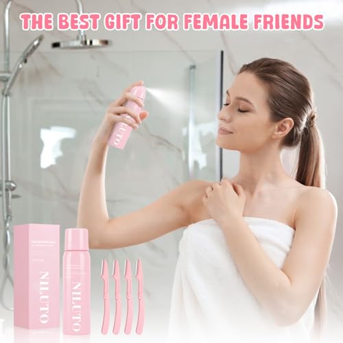 Hair Identifier Spray for Face Shaving, Moisturizing and Skin Care Dermaplaner Spray,Skin Body Hair Identifier Comfortable Face Shaving Powder (Pink 1pack 01)