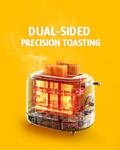 Retro 2-Slice Toaster with Floral Print - 6 Shade Levels & Wide Slots - Hazel Quinn