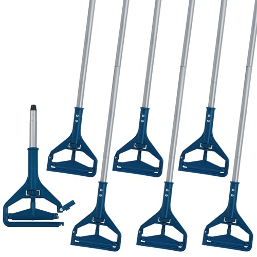 Blue 6-Pack Commercial Wet Mop Handles Heavy Duty 57-Inch Industrial Mop Sticks
