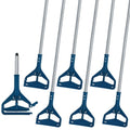 Blue 6-Pack Commercial Wet Mop Handles Heavy Duty 57-Inch Industrial Mop Sticks