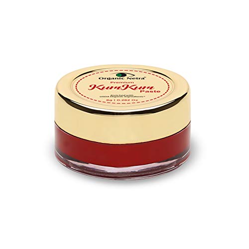 Organic Netra Sindoor/Kumkum Paste | Waterproof Long Lasting, Smudge Proof Sindoor | Pure and Natural Deep Maroon Colour, Long lasting | Enriched with Natural and Organic Ingredients, 0.2 Oz