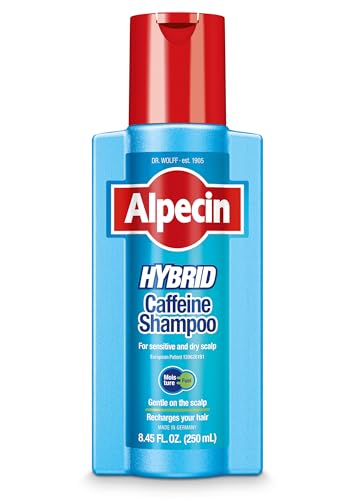 Alpecin Hybrid Caffeine Shampoo for Men - Sensitive, Dry & Thinning Hair Care, 8.45 fl oz