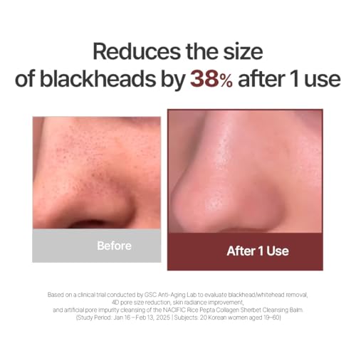 NACIFIC Rice Pepta Collagen Sherbet Cleansing Balm 2.82oz. 80g Makeup Remover Korean Skincare Deep Face Cleanser Pore Purifying Non greasy