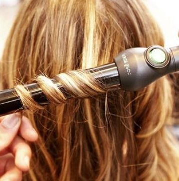 32mm Pink Tourmaline Ceramic Clipless Curling Iron - Large Barrel for Voluminous Waves
