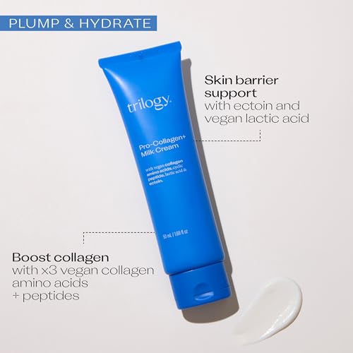 Vegan Collagen Face Moisturizer with Lactic Acid & Peptides - Light Hydrating Cream