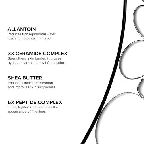 DRMTLGY Peptide Night Cream Face Moisturizer. Fragrance Free and Oil Free Hydrating Facial Moisturizer for All Skin Types. 2.1 oz