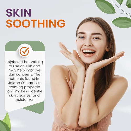Cocojojo Organic Jojoba Oil 32 Fl Oz - Pure Cold Pressed Moisturizer for Hair & Skin