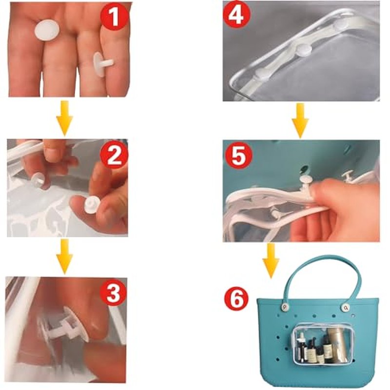 3 Packs Clear Beach Tote Bag Accessories Compatible with Bogg Bag Insert Bag Travel Cellphone Makeup Clean Toiletry Brush Organizer Cosmetic Divider Storage Inner Pouch