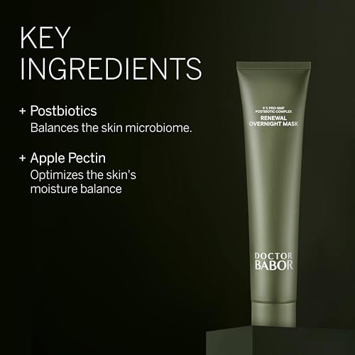BABOR DOCTOR Microbiomic Renewal Overnight Mask (75ml) - Vegan Skincare for Dry Skin - Face Mask with Hyaluronic Acid for Hydration, Radiance and Luminosity