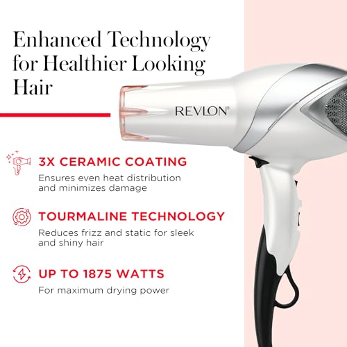 Revlon 1875W Infrared Hair Dryer for Faster Drying & Maximum Shine