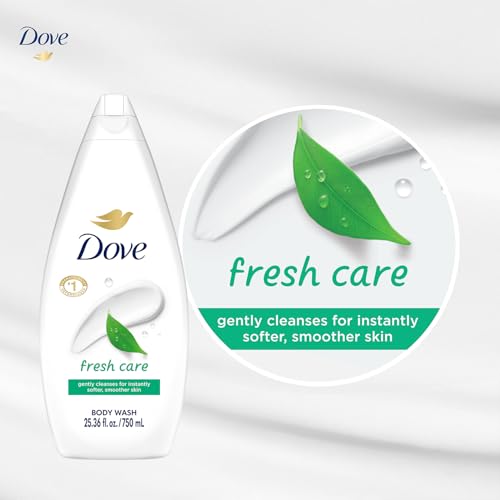 Dove Body Wash, Fresh Care, Value-Size 4-Pack ? Soothing Moisturizing Cleanser for Soft Skin, 25.36 Oz Ea