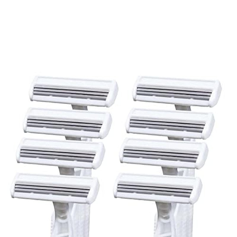 Hair Removal Crazors 3 Blades ? Disposable Razors for Men/Women's Grooming ? Single-Use Body & Face Shaver ? Raw-Material Earth+Skin Loving Travel-Size Toiletries ? 8-Pack by MyFriendly