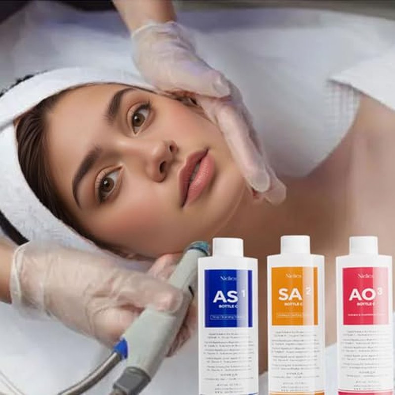 AS1 Hydro facial Serum 3 x 400ml ? Skin Aqua Peeling Solution for Hydro Facial Solution, Hydrogen Oxygen Facial Machine, Hydrodermabrasion & Microdermabrasion Machine