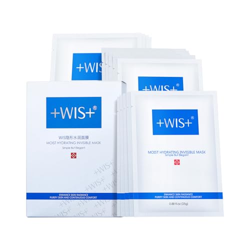 +WIS+ Intensive Hydrating Facial Masks Pack of 24 – Hyaluronic Acid & Collagen, Sensitive Skin Safe
