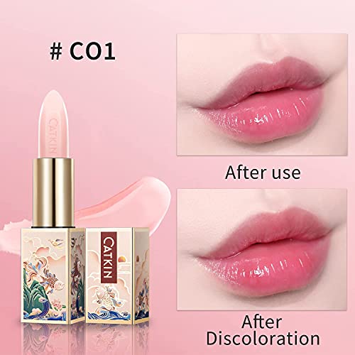 CATKIN 2Pcs Makeup Set Includes Moisturising Lip Balm C01 and BB Cream Air Cushion Foundation C01