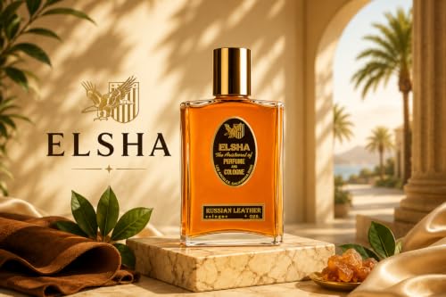 ELSHA Russian Leather Cologne for Men & Women | Woody Spicy Fragrance | 3.4oz