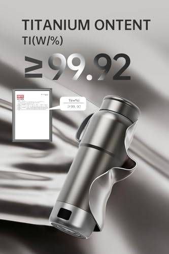 Titanium Travel Kettle 380ML with Temp Control & Fast Boil - Leak-Proof, Dual Voltage