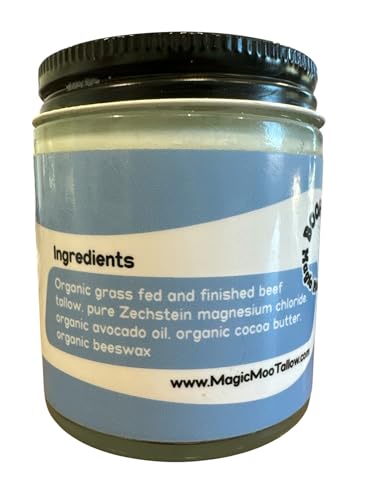 Magnesium Tallow Topical Skin Cream for Sore Muscles & Relaxation - 2 Fl Oz