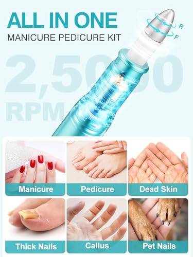 SUBAY 25000RPM Professional Manicure & Pedicure Nail Drill Kit – Green
