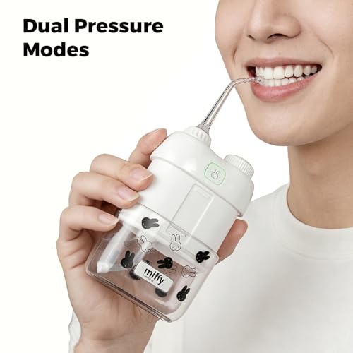 MIPOW x Miffy Electric Toothbrush & Water Flosser Combo, Slim USB Rechargeable