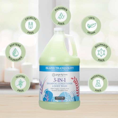 Ginger Lily Farms 3-in-1 Island Tranquility 128oz Body Wash & Shampoo