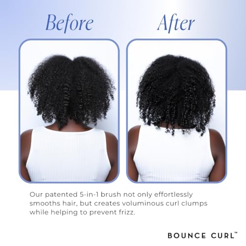 Bounce Curl 5-in-1 Edge Lift Styling Brush for Defined Curls, Blue