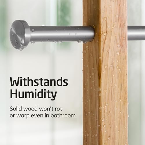 White Marble Adjustable Standing Towel Rack with 3X Thicker Base, 2-Tier, Freestanding Bathroom Organizer