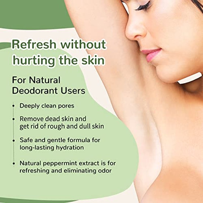 Armpit Detox Scrub 8.8 oz with Peppermint + Urea Cream 40 Percent For Feet Maximum Strength with 2% Salicylic Acid 4.3 oz