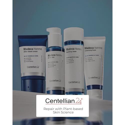 CENTELLIAN 24 Homme Aftershave Cream (1.7fl oz) - Soothing, Moisturizing & Cooling Post Shave Gel Balm. Korean Skin Care Sensitive Skin. TECA, Centella Asiatica CICA, Peppermint & Heartleaf