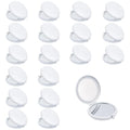 Compact Mirror, Pocket Travel Makeup Mirror for Purse, Metal Round Shell, 2-Sided 1X/2X Magnifying, Portable, Folding, Handheld, White,18 Pack
